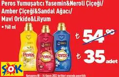 PEROS YUMUŞATICI YASEMİN&NEROLİ ÇİÇEĞİ/ AMBER ÇİÇEĞİ&SANDAL AĞACI/ MAVİ ORKİDE&LİLYUM